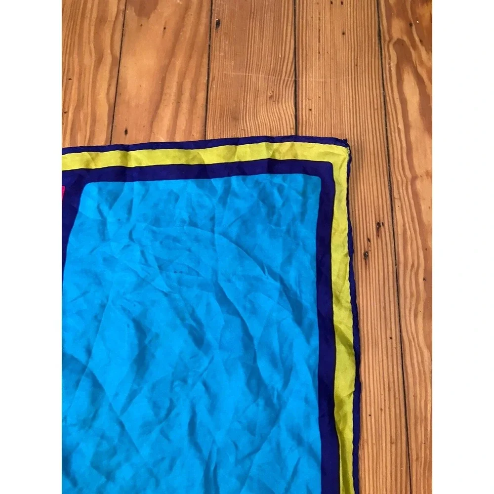 Vintage‎ Peter Max silk scarf 1970's 20X20 psychedelic Mod Hippie